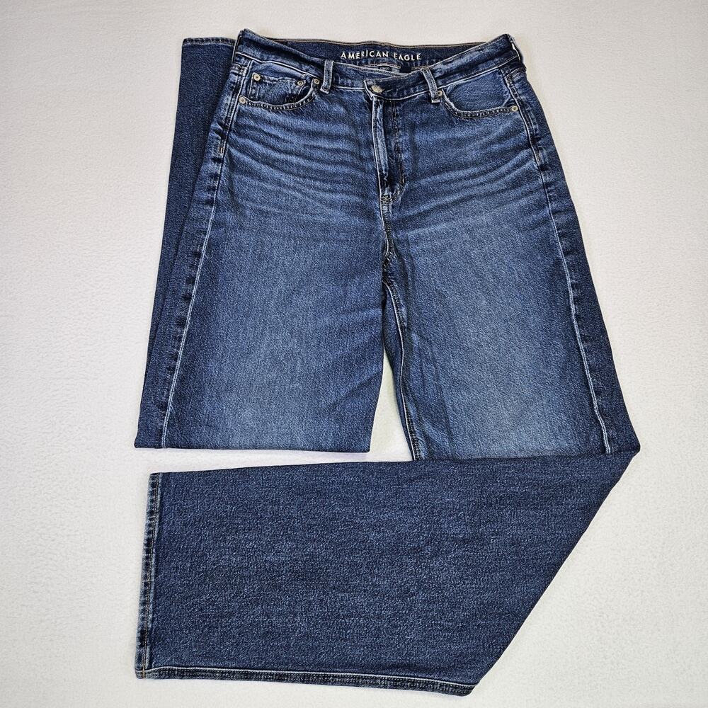 American Eagle Outfitters Women's Medium Blue Straight Leg Jeans